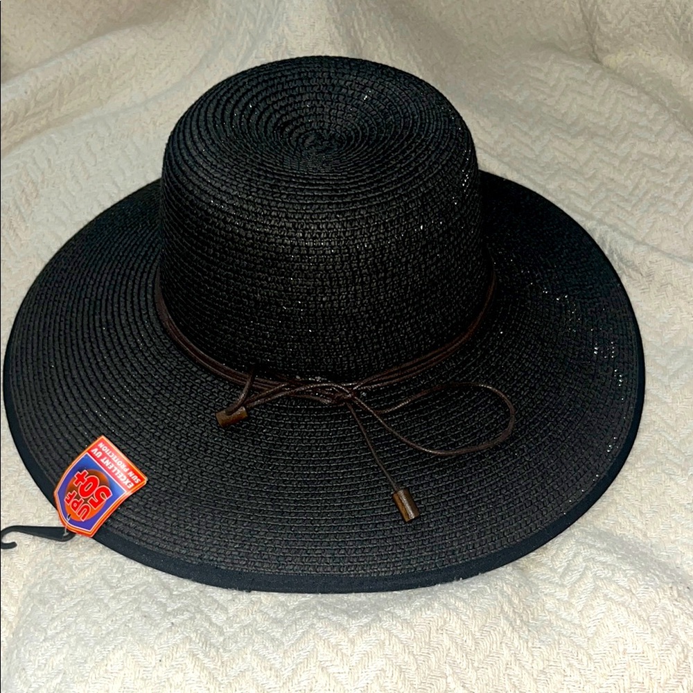 Stylish Black Wide-Brim Hat